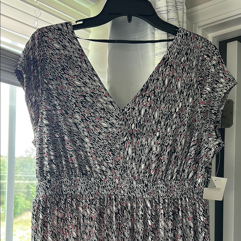 Black and White Patterned Dress